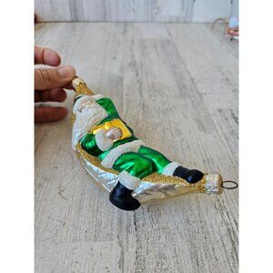 Patricia breen Hammock Santa respite sleeping ornament RARE vintage glass gold g